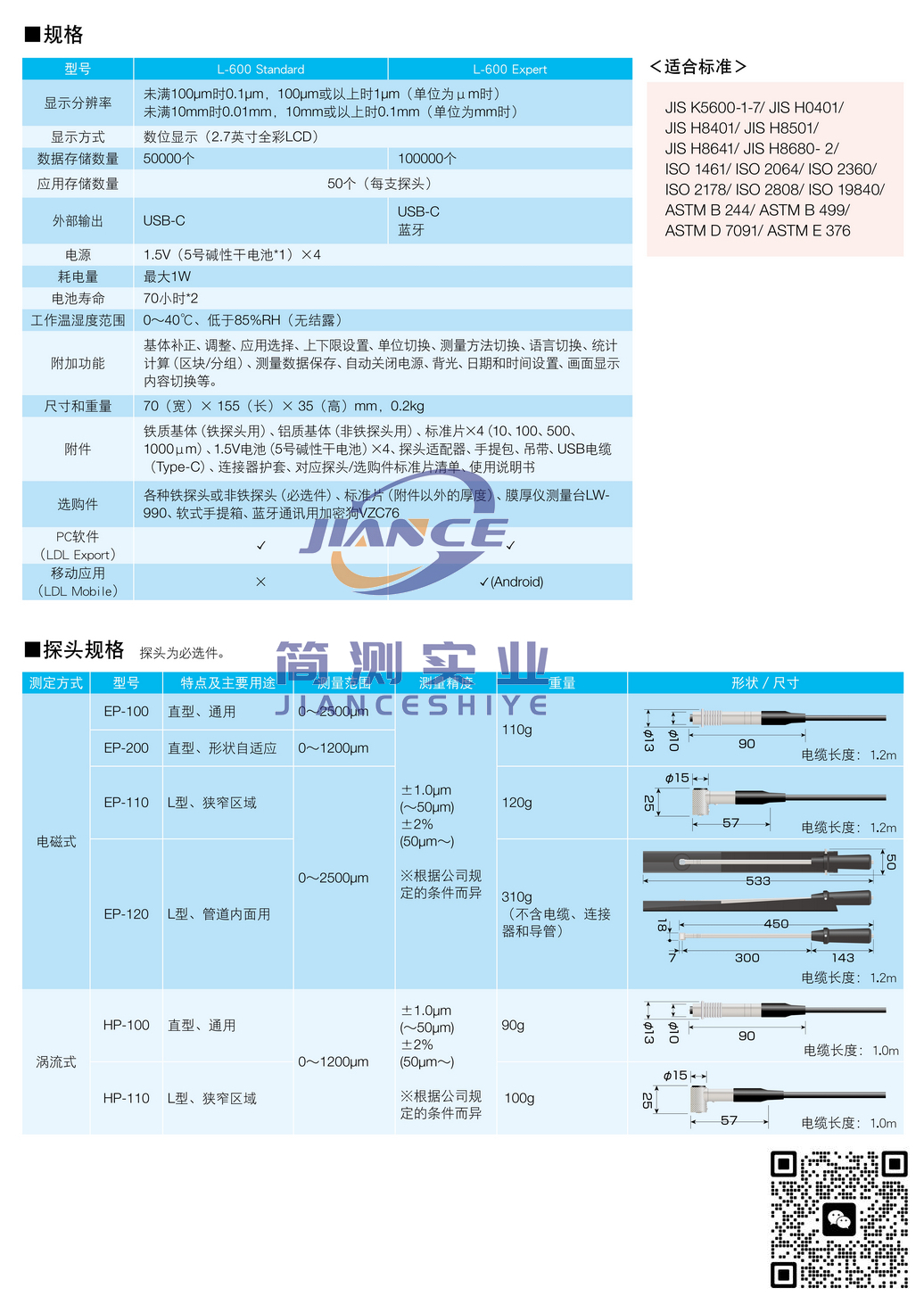日本Kett L-600涂层测厚仪产品彩页与说明书1